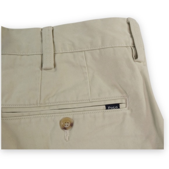 Polo Ralph Lauren Shorts‎ Mens 34 9"  Beige  Chino Stretch Coastal Pony Hit - Picture 2 of 8